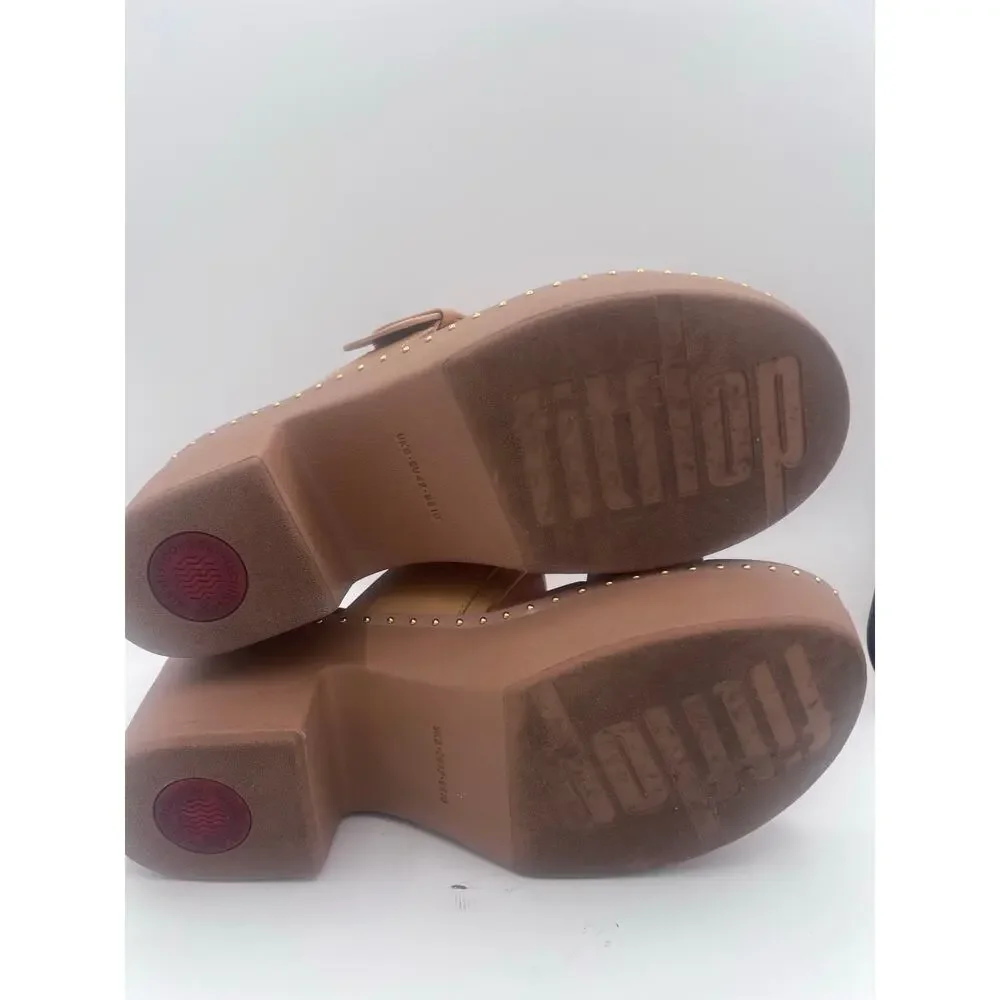 FitFlop Leather Slide Sandals with Buckle - Tan - Modern Comfort Footwear - Picture 6 of 6